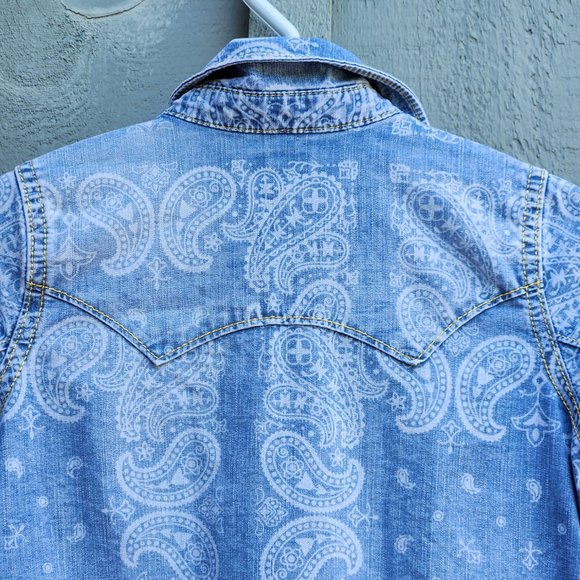 Gymboree Girls Denim Cowgirl Dress Paisley Print Size 4 - Picture 7 of 7